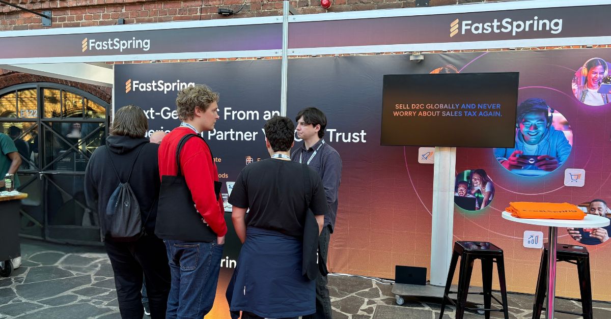 FastSpring's tweet photo. Day 1 at Pocket Gamer Connects Nordics did not disappoint.

Jeremy Waxman took the stage to break down how to prevent D2C from wrecking your in-game economy, and Cédric Maisonnier joined the Webstore Wizardry panel on the business case for reallocating growth toward D2C. https://t.co/TEeopu9nni