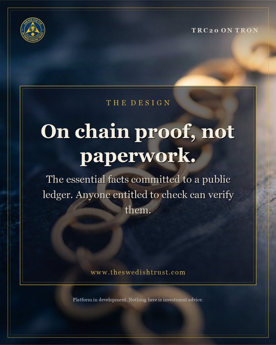CoinSwed's tweet photo. Public verification is a strange promise at first. Then you realize it means nobody has to be trusted with the truth. https://t.co/xBjXG1J8hV