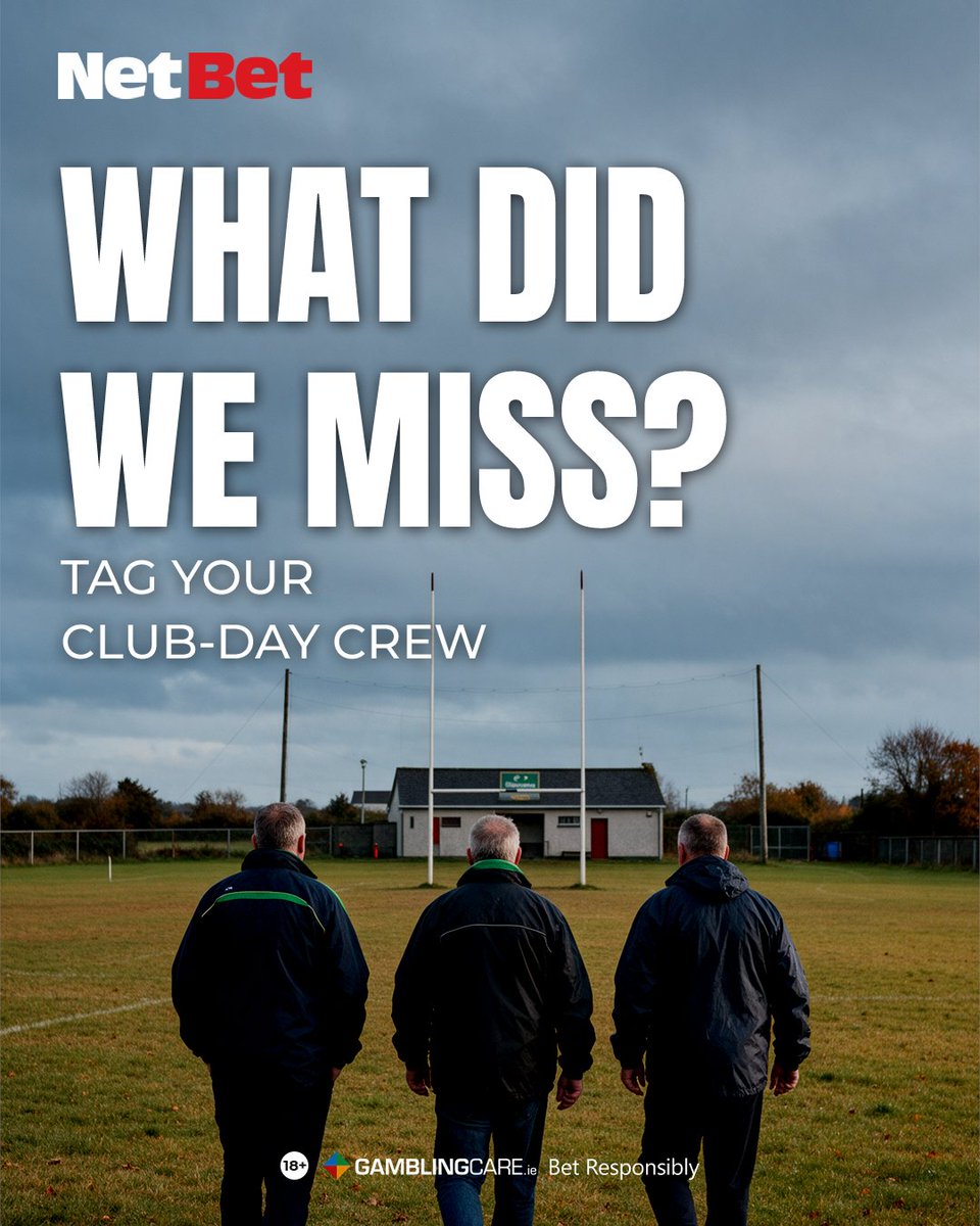 NetBet_IRL's tweet photo. Club GAA matchday essentials: three layers, a lift and someone who knows half the parish.

Swipe for the checklist 👉 What’s missing from yours?

#ClubGAA #GaelicGames #ClubChampionship #Matchday #NetBet https://t.co/ql18eT1BcQ