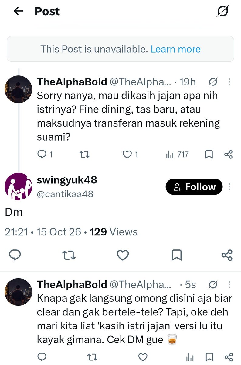 TheAlphaBold's tweet photo. Berkoar nyari partner yg mau kasih uang jajan istrinya. Gue tanya mau dijajanin fine dining/tas baru? Dia jawab "Duit". Gue tanya nominal, skema &amp; teknis? Apa aja yg gue dapetin? Eh malah kicep

Pelajaran: Sebagai pihak yg keluar duit kita berhak tau aturan, detail &amp; kualitasnya https://t.co/fqJk4Elp2w