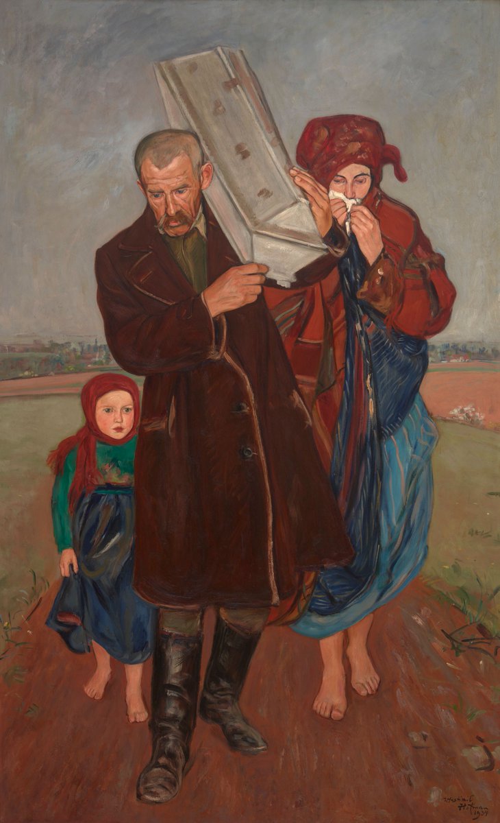 polmastersofart's tweet photo. Wlastimil Hofman - Bóg dał - Bóg wziął | Pogrzeb (olej na płótnie, 195 x 120 cm), 1934, Muzeum Narodowe w Krakowie. #PolishMastersofArt https://t.co/YcrEETdfxn
