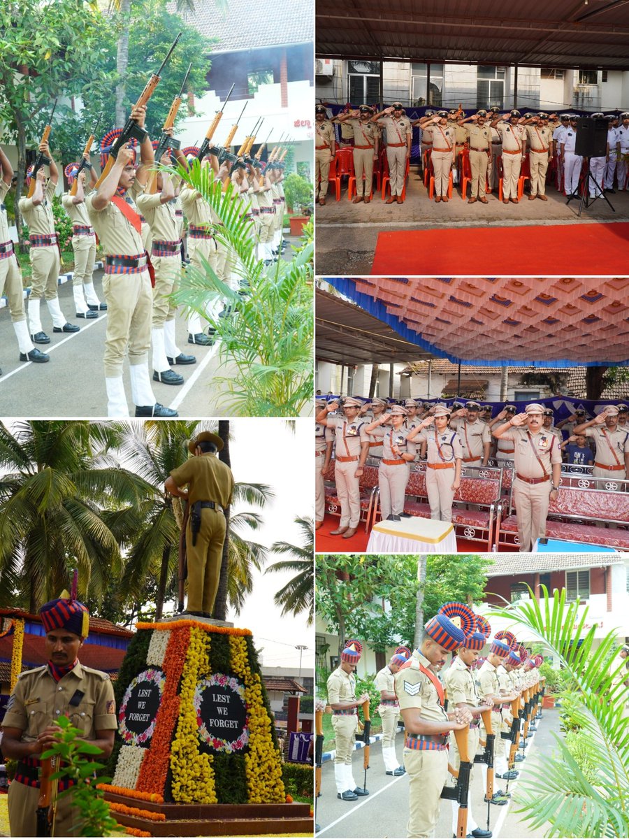 compolmlr's tweet photo. 🚔 ಪೊಲೀಸ್ ಸಂಸ್ಮರಣಾ ದಿನ – ವೀರ ಹುತಾತ್ಮರಿಗೆ ಶತಕೋಟಿ ನಮನಗಳು! 🇮🇳

ಮಂಗಳೂರು ನಗರ ಪೊಲೀಸ್ ವತಿಯಿಂದ ಇಂದು ಪೊಲೀಸ್ ಸಂಸ್ಮರಣಾ ದಿನವನ್ನು ಆಚರಿಸಿ, ಕರ್ತವ್ಯ ನಿರ್ವಹಣೆಯ ಸಂದರ್ಭದಲ್ಲಿ ದೇಶದ ರಕ್ಷಣೆ, ಜನರ ಜೀವದ ಸುರಕ್ಷತೆ ಹಾಗೂ ಶಾಂತಿ ಕಾಪಾಡುವ ಸಲುವಾಗಿ ತಮ್ಮ ಪ್ರಾಣವನ್ನೇ ತ್ಯಾಗ ಮಾಡಿದ ವೀರ ಪೊಲೀಸ್ ಹುತಾತ್ಮರನ್ನು -1/2 https://t.co/NvgCbarRpm