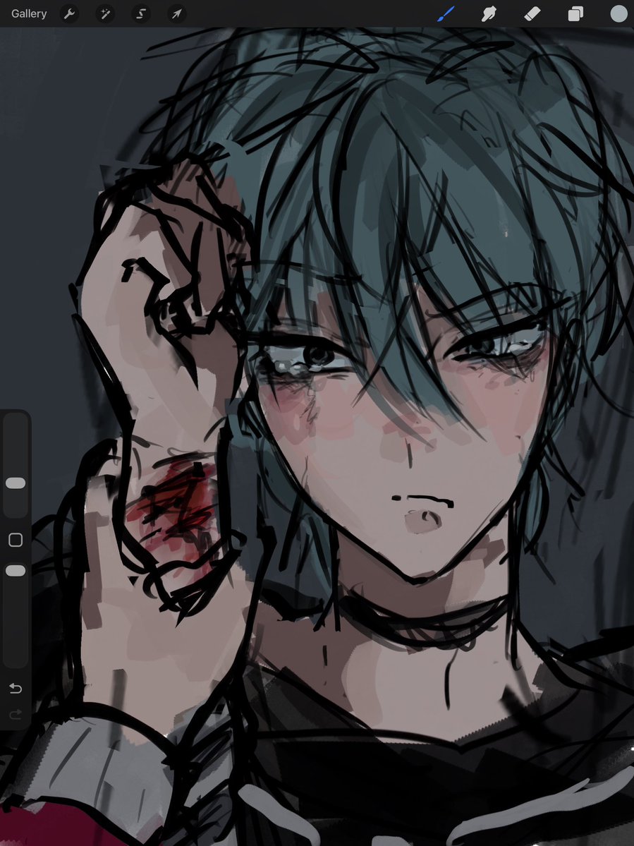 dridreaming's tweet photo. a small wip, TW BLOOD, SH https://t.co/pxaXH96rPA