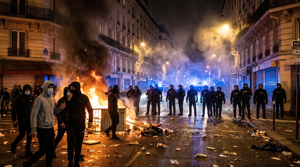 thevernaldawn's tweet photo. Curfews can clear the boulevards tonight, but they can’t erase the math tomorrow.

What is unfolding across France isn't an isolated "public disorder crisis"—it’s the terminal symptom of the European welfare state:

• Unsustainable entitlement spending meets sticky inflation

• Governments lack the cash to appease and the spine to reform

• Youth see zero upward mobility; chaos becomes their default currency

Tear gas and midnight curfews aren’t governance; they are confessions that the state has run out of ideas and fiscal runway.

The romantic myth of Paris is officially over. 🧵👇

#FranceRiots #Paris #EuropeInCrisis #Macroeconomics