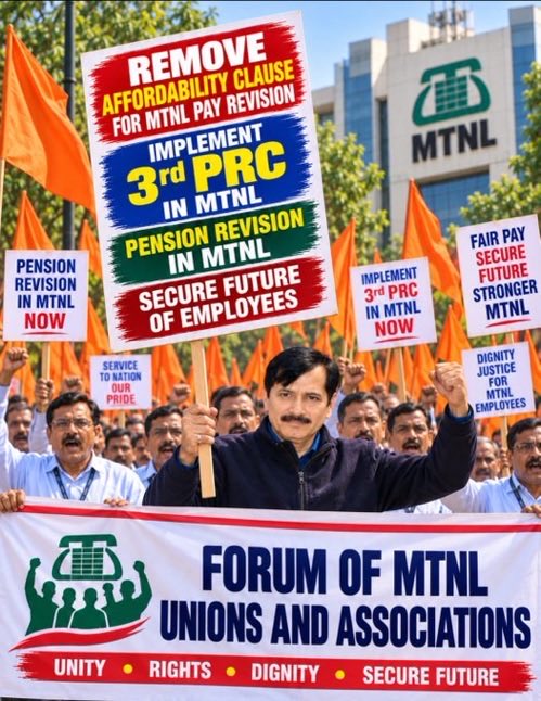 Shailen15061974's tweet photo. MTNL employees perform their duties with absolute honesty and commitment to India. We politely request🙏 @CMDBSNL and @JM_Scindia Ji to kindly expedite our pay revision pending since Jan 2017. @PemmasaniOnX @PMOIndia #3rdPRC_MTNL #Remove_Affordability_Clause https://t.co/rRjQU0eTD4
