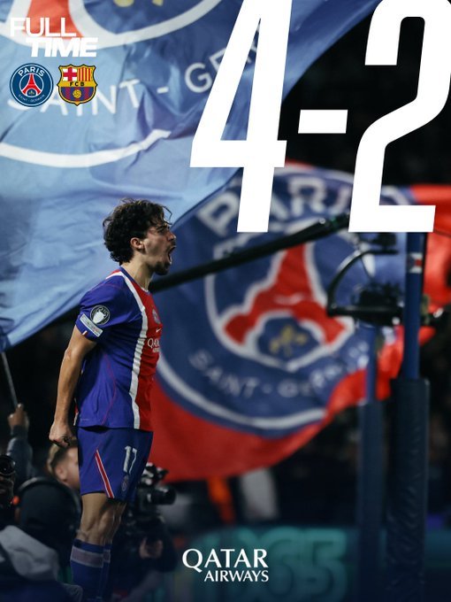 Nero_Official90's tweet photo. I have 4-2 reasons to be thankful this morning. 🙏😂❤️
God is good, life is beautiful, and Barcelona fans are still recovering. 😭😭💀 

#PSGFCB https://t.co/vzdeRvSn6N