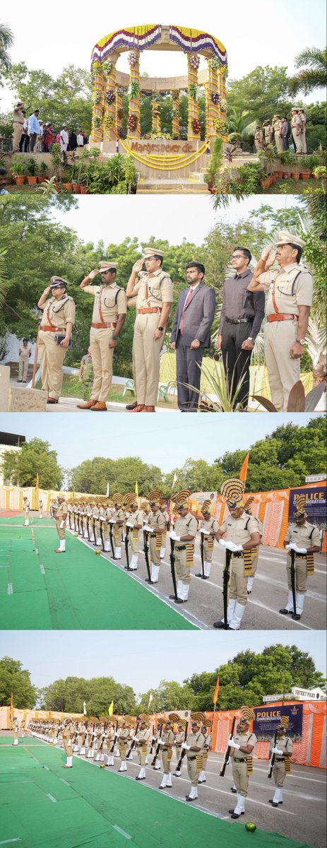 AnantapurPolice's tweet photo. 🕯️ పోలీసు అమరవీరులకు ఘన నివాళులు!
👮 రేంజ్ ఐజీపీ డాక్టర్ షెముషి IPS, జిల్లా ఎస్పీ పి. జగదీష్ IPS, కలెక్టర్ ఓ. ఆనంద్ IAS నివాళులర్పించారు.
🇮🇳 దేశవ్యాప్తంగా 154 మంది పోలీసు అమరవీరుల త్యాగాలకు జోహార్లు.
#appolice100 #APPoliceSpace #AnantapurPolice #PoliceMartyrs #MartyrsTribute https://t.co/jApXgOkqmh