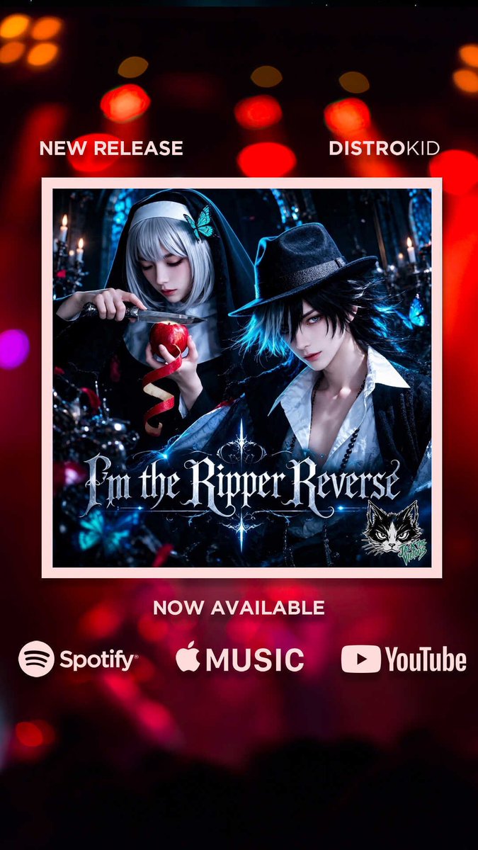 djnyaaan's tweet photo. 【NYAAAN RECORD】ジャック・ザ・ヴィシャス -I'm the Ripper Reverse リリース
ジャック・ザ・ヴィシャス氏のニューシングル「I'm the Ripper Reverse」が10月25日から各配信会社（Spotify等）にて配信されます！
シャープなメロディーで紡がれる歪んだ愛の歌をお楽しみください。
@VicioutheRipper https://t.co/jsnvrcU4Ip