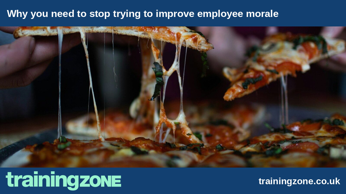 TrainingZone's tweet photo. Why you need to stop trying to improve employee morale #Engagement #Leadership #LearningAndDevelopment https://t.co/jcYIkSKVf2 https://t.co/dzH3eiAfx4