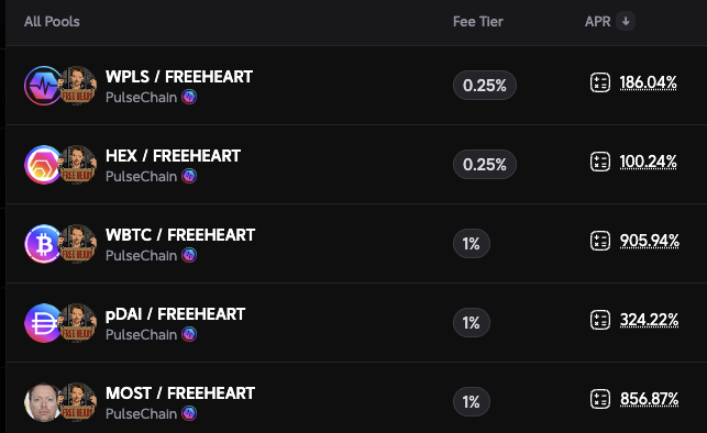 freericheart's tweet photo. $FREEHEART's MarketCap may be small, but so is the risk. Whats big is the upside... Spread the word, Earn the large yield on @LibertySwapFi  v3 Pools

Link: https://t.co/oaqxUAfib9

Liquidity Locked, No rugging.

#pulsechain #crypto #defi #yield #wbtc #hex #pls #pdai #keepbuilding
