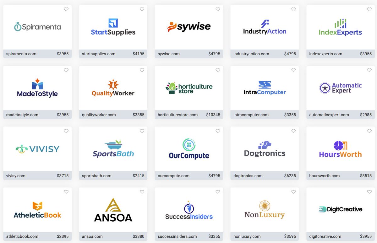 DomainMartCom's tweet photo. 🚀 Need timeless naming or on-trend (re-)#branding to get Your/Your client’s venture in motion?

🤝 With secure, easy checkout .COM domains? At reasonable pricing? And flexible leasing? 

💚 Recent @DomainMartCom @brandbucket-exclusives for Your win-win:

https://t.co/jDl7h96ddh https://t.co/Ed0gvWl4eQ