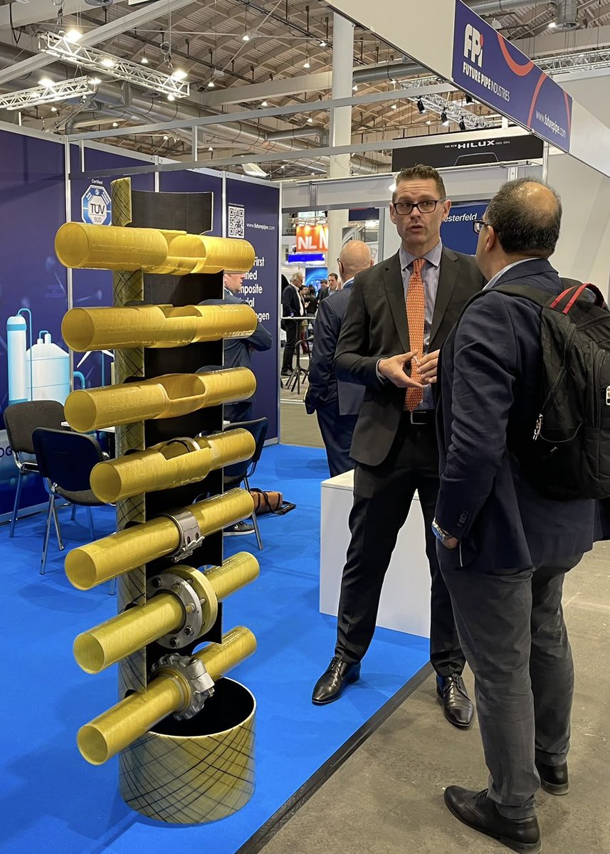 futurepipe's tweet photo. Day 1 Recap 🇩🇪 World's first qualified composite material for hydrogen transport? Engineered by FPI. #Hydrogen #CCUS https://t.co/qdJrjwjgpY
