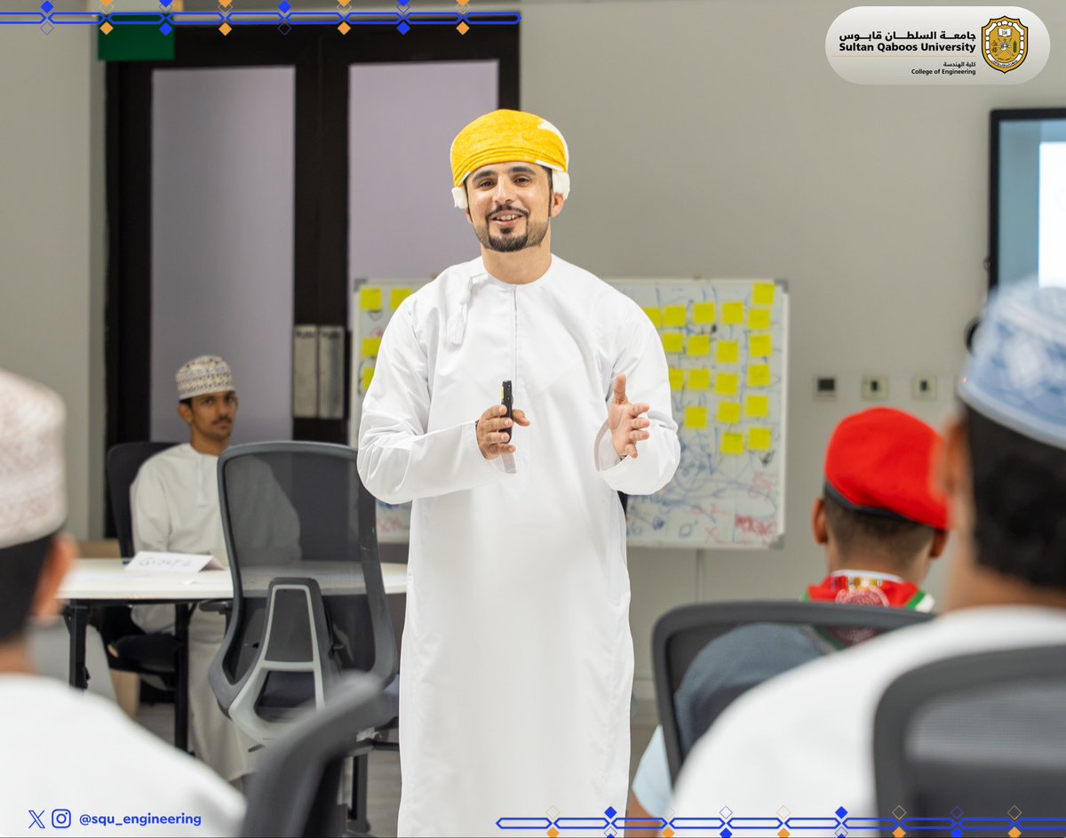 squ_engineering's tweet photo. نظّم كلية الهندسة برنامجًا تدريبيًا بعنوان «مهارات القيادة وهندسة الإنجاز» استهدف قيادات الجماعات الطلابية بالكلية.
هدف البرنامج إلى تمكين الطلبة من المهارات القيادية، وتعزيز قدراتهم على التخطيط وتحقيق الإنجاز، إلى جانب التعريف بالإجراءات المتبعة في الكلية بما يدعم العمل الطلابي. https://t.co/SuxtbrFHVs