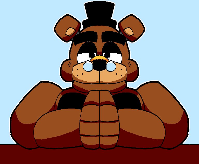 ThatsShowBizFaz's tweet photo. -Int. Bait-
[As you step into Freddy's office, as per ususal, he seems to working. After a minute or 2, he finally notices you.]
Oh. Sorry about that.
[He pushed a stack of paper off to the side.]
So, what is it that you want champ?
[...Why'd you come in here again?] https://t.co/uxnh0MpgQ8