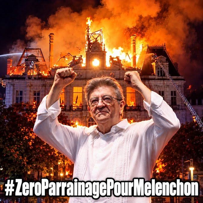 BlemontD's tweet photo. Le système des 500 parrainages pour l’élection présidentielle a été conçu comme un garde-fou.
C’est le moment qu’il serve. LE FASCISME ISLAMISTE ne doit pas passer !#ZeroParrainagePourMelenchon https://t.co/Y7iUgs70SE