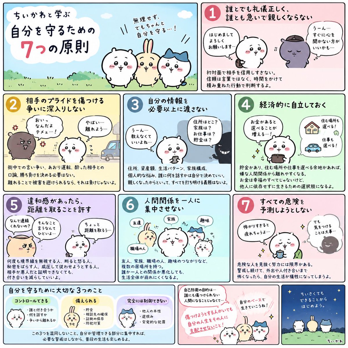 inkyanamenna072's tweet photo. 陰キャラから学ぶ「人生を生きるための7原則」
#ちいかわ #ちいかわファンアート https://t.co/T9p25vUoxY