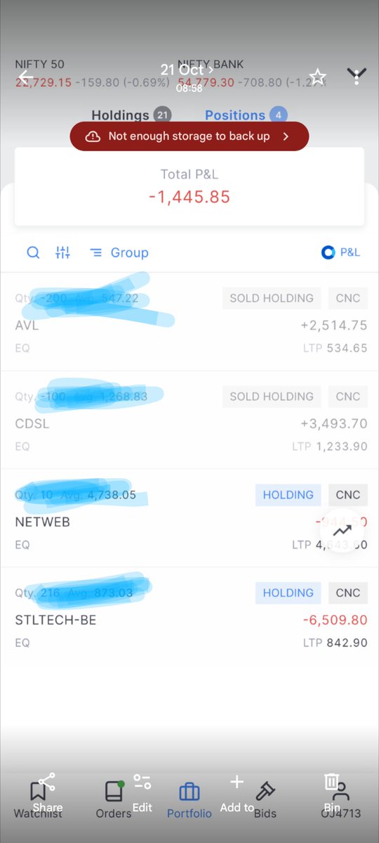 AmitNayak160387's tweet photo. I have bought #netweb and #sttl like a kid in a candy shop today.
My rule is simple, if the risk -reward equation is favorable then you got to bet big. Let's see if I am proven right in next 7 days. https://t.co/X8I18FagJl