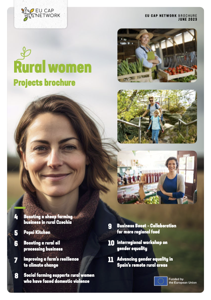 eucapnetwork's tweet photo. 🌾 CAP-funded inspiration for rural women

The EU CAP Network brochure  from June 2023 showcases projects from across Europe helping women be better entrepreneurs. 👩‍🌾

📅 Join the #WomenInFarming Platform on 11-12 November: https://t.co/8u39NGK4zb

🔗 https://t.co/pIJyjkyZky https://t.co/qAUUqjXy5W