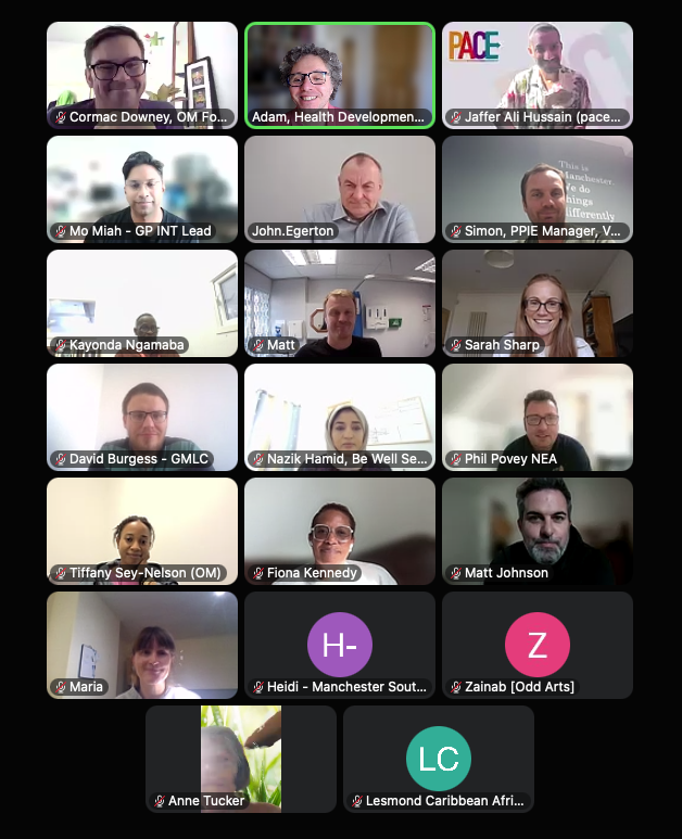 AdamHealthDev's tweet photo. Looking forwards to today's Neighbourhood Health Partnership meeting about housing &amp; homelessness

Last month we worked together on what we can do to keep people well through winter - warm, well fed and housed, and connected

Great to hear from @NEA_UKCharity and @ManCityCouncil https://t.co/TLUnVeZidv