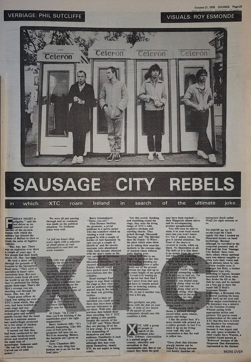 SoundsClips's tweet photo. 21st, October 1978 an article on XTC by Phil Sutcliffe and pics by Roy Esmonde. "the living image of XTC's wild, explosive rhythms and startling chords."
@LimelightXTC https://t.co/dxfOXlw9FP