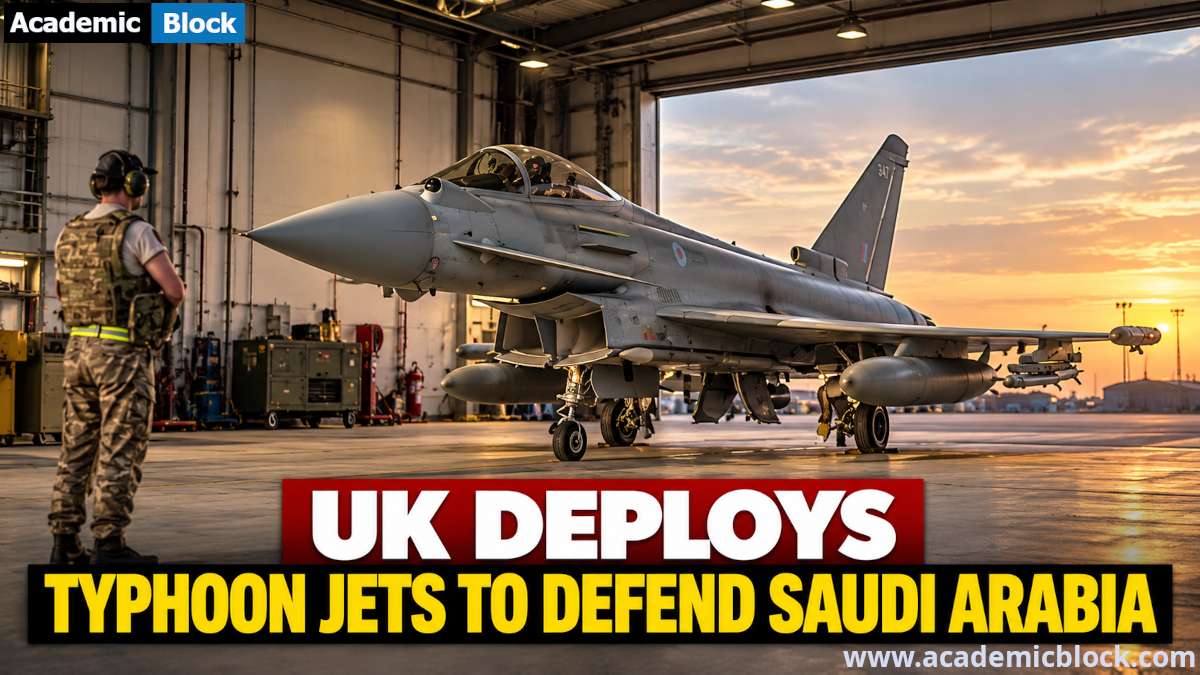 AcademicBlock_'s tweet photo. UK Fighter Jets Head to Saudi Arabia Amid Houthi Threat

Britain deploys Typhoon jets to bolster Saudi Arabia’s air defences as tensions in the region continue.

Read more:
https://t.co/kR1JdO8PTN

#UK #SaudiArabia #Houthi #MilitaryNews #WorldNews #academicblock https://t.co/W12MQmYOnO