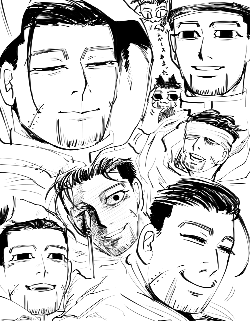 0129_ogog's tweet photo. 笑顔な尾形がいっぱい
※微模写 https://t.co/nDlsRBdOpB