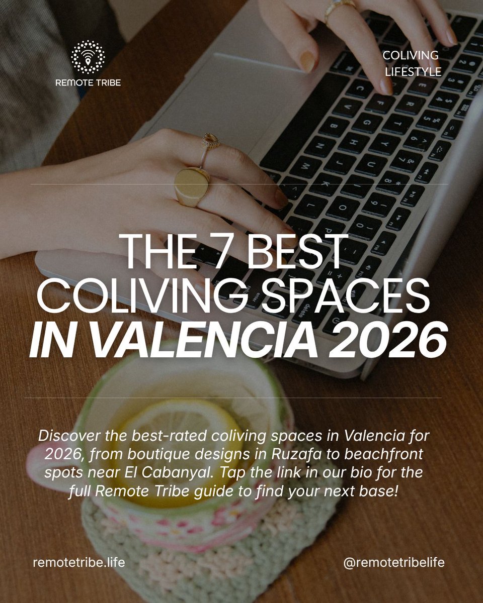 RemoteTribeLife's tweet photo. Whether you want a boutique design house in Ruzafa or a beachfront coliving spot near El Cabanyal, we rounded up #Valencia's top-rated coliving spaces for 2026. https://t.co/Fo4r0SIYzS https://t.co/D7PHSzi2TQ