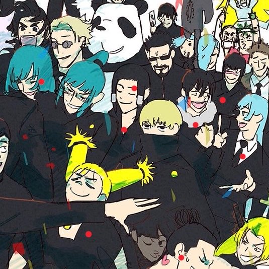 DailyKyoto8's tweet photo. Utahime in the back was grinning ear to ear, looking at her students like the proud mama she was. https://t.co/EMgg7eqYEt