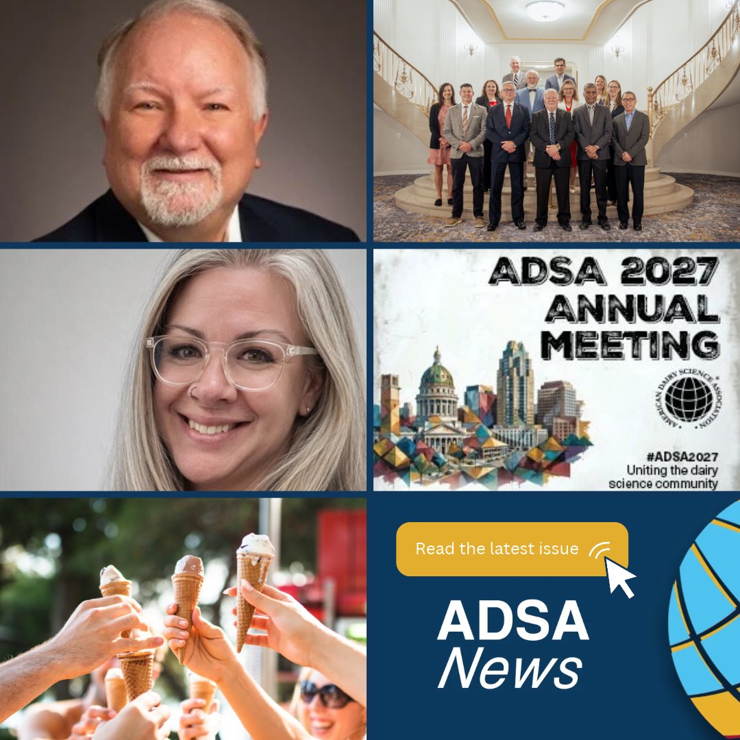 ADSAorg's tweet photo. 🌐The latest #ADSANews is out now! 🌐 President Jim Drackley updates members on the business of the year ahead, including the latest since #ADSA2026, the ongoing dialogue with ASAS, a notice that member dues will stay the same for 2027, and more ➡️ https://t.co/ZmtL5FxNPG https://t.co/K0lkbPF7tQ