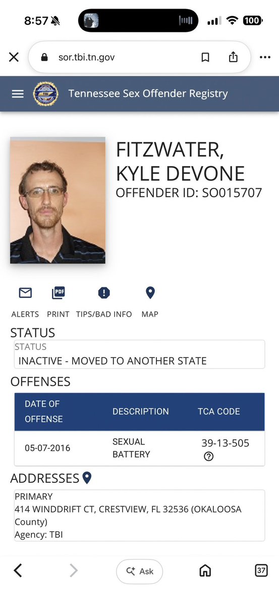 APIsCookingg's tweet photo. @FDT4EVUR @karmadea He has yet to register as a sex offender where he moved to https://t.co/D1l6ONchdk