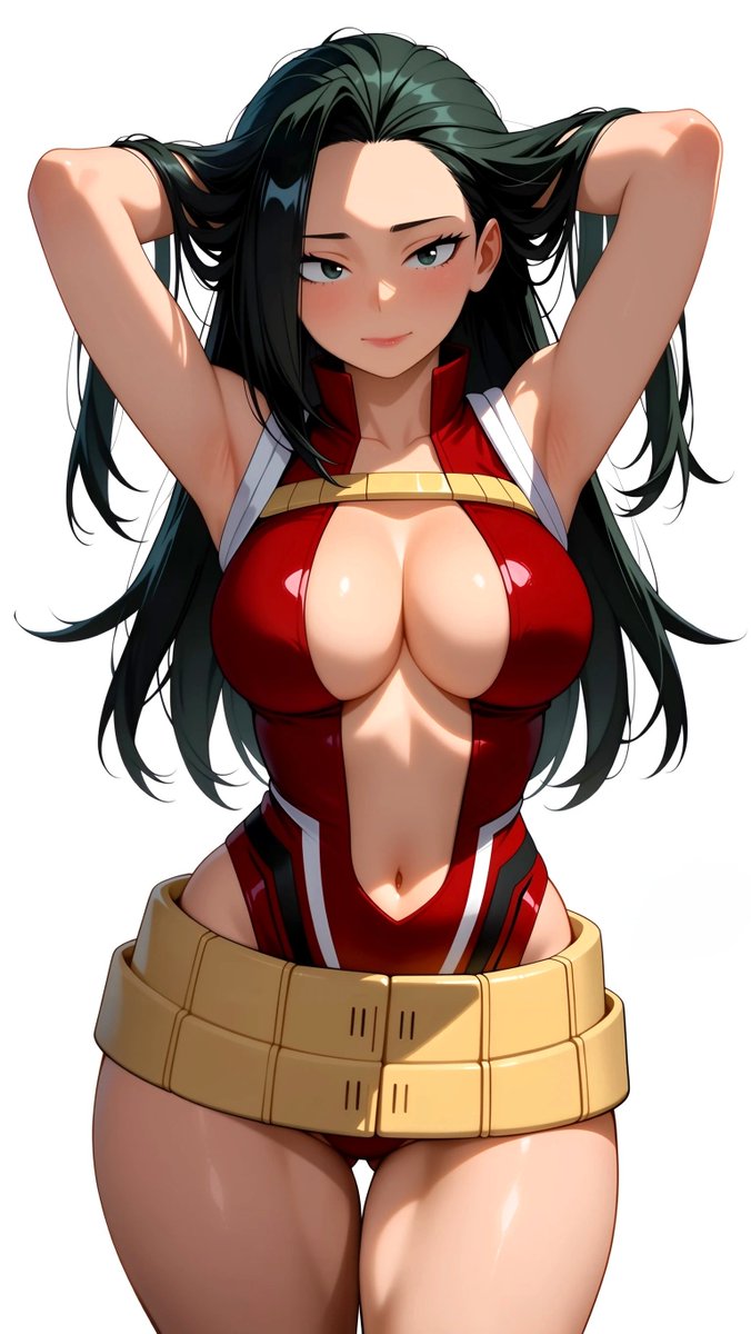 nsfw_siuqeluar's tweet photo. Loose hair or tied up… which one do you prefer?

(No tits = no like, we all know how this works 😏)

#MomoYaoyorozu #MyHeroAcademia #NSFW #Rule34 #AIart https://t.co/4gcCGsgMYB