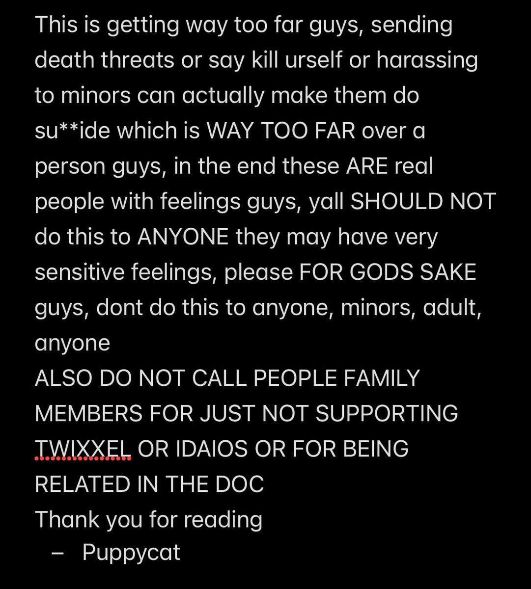 puppythesilly's tweet photo. this is for @Twixxel_lesgo fans and @Idaios_DIS fans and idaios and twixxel non supporters, read this.
#twixxeldrama #Twixxel https://t.co/UmT15aFgsy