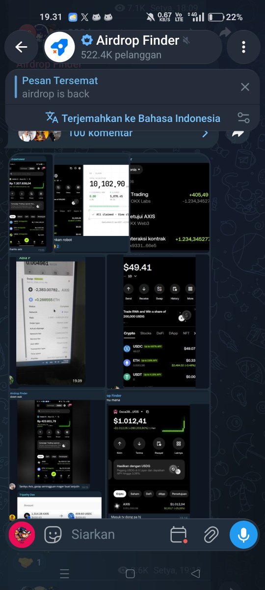 Airdropfinds's tweet photo. Absen yang malam ini cair base:0x5be75e3b0aff5d1a042a5363ae36acb1d6d755ea. 🙌

Kirim ss mu di komentar https://t.co/pEUc8insgf