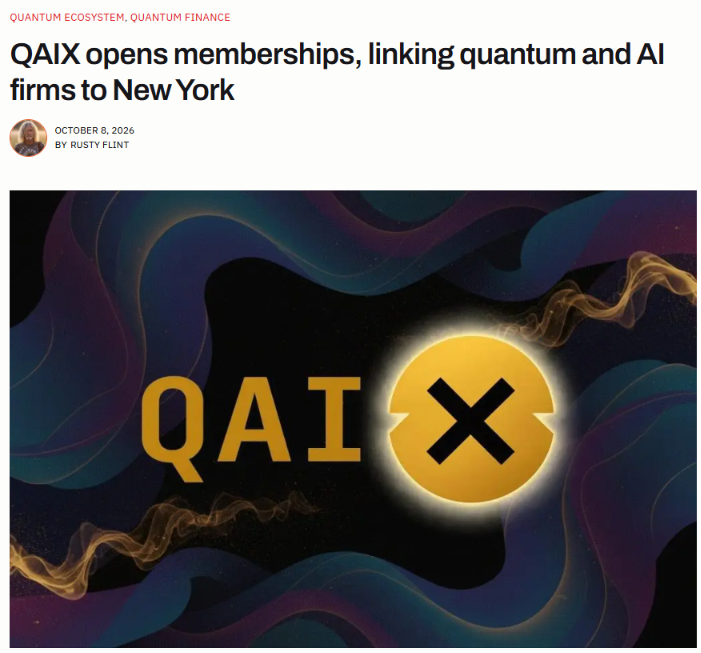 NeuralNodex's tweet photo. QAIX is bringing quantum computing, AI, digital assets and financial infrastructure closer together.

Hosted by XDC Tech US, the alliance connects global innovators across New York, London, Dubai, Tokyo and Singapore. 

Read: https://t.co/8XiDWCxVIN

#XDC #QAIX #AI #DigitalAssets https://t.co/83NhJBBmOf