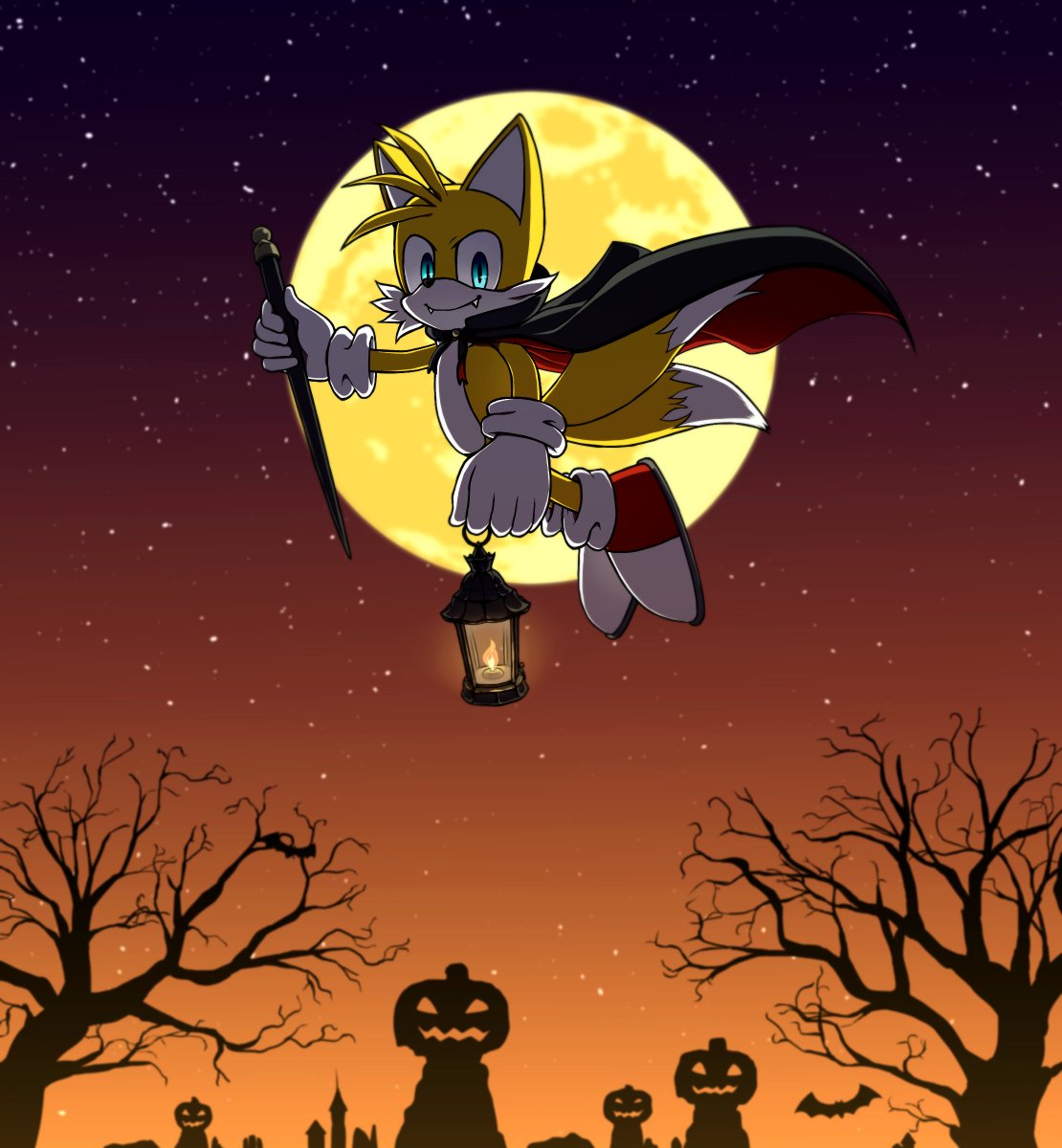 r154sonicct12a's tweet photo. ハロウィン仕様テイルス描きました
#ソニかつ https://t.co/zboERBr6ZZ