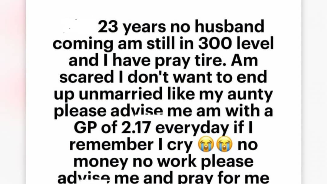 CRYPTOH0OD's tweet photo. 23 and you don dey disturb God for marriage?? https://t.co/iEuDSy1v01