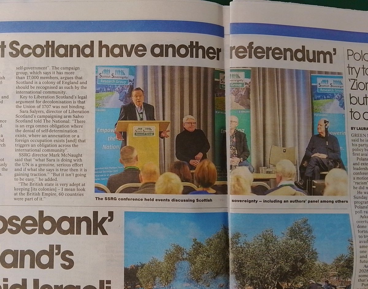 SSRG2021's tweet photo. Story reporting on the #SSRGConference2026 in the @ScotNational. Thousands have watched the live recordings so far on the SSRG TV YouTube Channel. https://t.co/VGQxnFYxEr