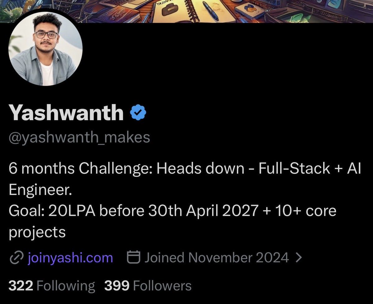 yashwanth_makes's tweet photo. Just reminding myself!
This is Day 07

Let’s connect anybody in my road 🤝 https://t.co/mq7Nih6CAT