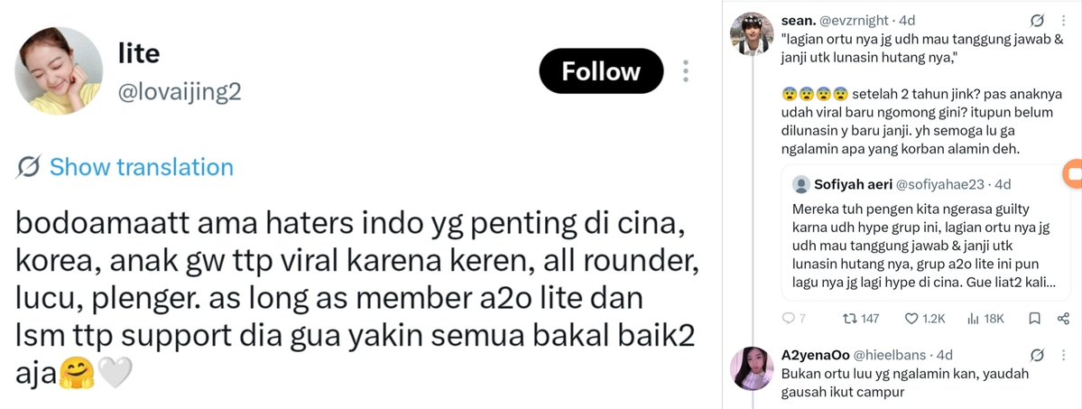 flovriesie's tweet photo. @seduhtehnya kalo kata fansnya aijing yang penting anak gua lucu plenger. kan bukan ortu lu Yang terdampak yaudah gausah ikut campur🤪 

fandom baru lahir udah nirempati parah. bayangin gina ntar kalo mereka udah lebih gede? https://t.co/pDhYwdbthV