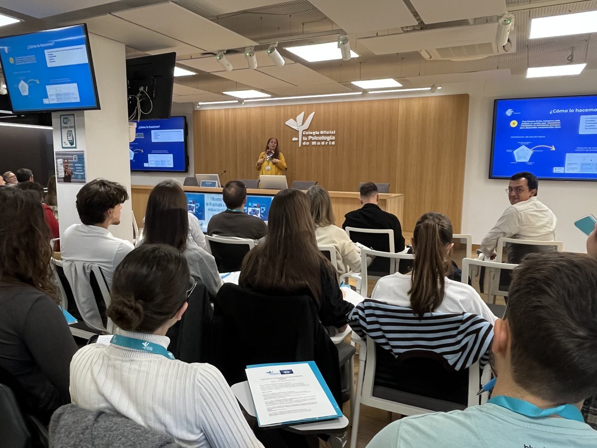 HumanAI_Tech's tweet photo. Ya estamos en @CopMadrid contando y explicando ante un auditorio lleno de gente lo que es y lo que aporta @HumanAI_Tech con nuestra CEO @marietabeun https://t.co/SsyzcNKBzD