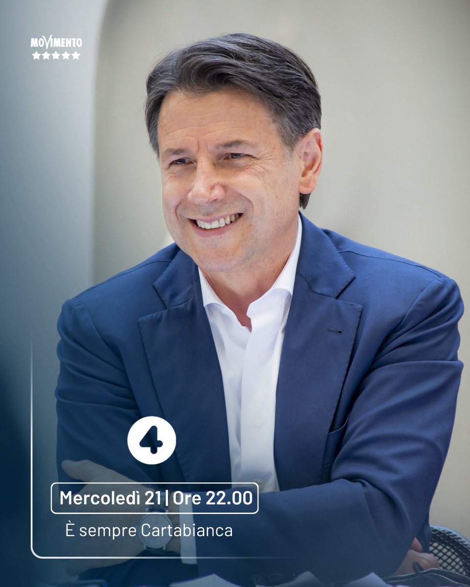 GiuseppeConteIT's tweet photo. Questa sera in diretta su Rete 4⤵️ https://t.co/cCU91aXlcN