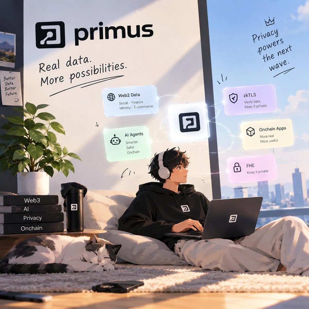 tiembh1106b's tweet photo. Data privacy sounds technical, but it affects all of us. I like how @primus_labs is exploring ways to connect personal data with AI and Web3 without putting privacy aside. That’s worth keeping an eye on. https://t.co/1o2WAGvEEf