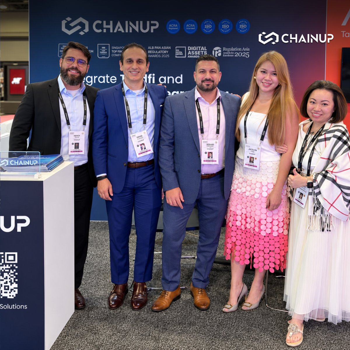 ChainUpOfficial's tweet photo. The after-hours room is closed. 𝗧𝗵𝗲 𝗯𝗼𝗼𝘁𝗵 𝗶𝘀 𝘀𝘁𝗶𝗹𝗹 𝗼𝗽𝗲𝗻.

Crypto Ignite brought the right crowd together at Bottled Blonde on Monday for candid, off-the-record conversations on treasury mandates, balance sheet efficiency, and global regulatory shifts.

Now, let’s turn those conversations into execution.

Today is your final day to catch the ChainUp team on the @money2020 USA floor. Whether the mixer sparked something or you missed us Monday night, this is your window to connect in person.

📍 𝗕𝗼𝗼𝘁𝗵 𝗡𝗼. 𝟭𝟯𝟭𝟯𝟯 — 𝗠𝗼𝗻𝗲𝘆 𝟮𝟬/𝟮𝟬 𝗨𝗦𝗔
🗓 Today only

Walk through the modular stack with our team: 𝗶𝗻𝘀𝘁𝗶𝘁𝘂𝘁𝗶𝗼𝗻𝗮𝗹 𝘁𝗿𝗮𝗱𝗶𝗻𝗴 𝗲𝗻𝗴𝗶𝗻𝗲𝘀, 𝗠𝗣𝗖 𝗪𝗮𝗹𝗹𝗲𝘁, 𝗥𝗪𝗔 𝘁𝗼𝗸𝗲𝗻𝗶𝘇𝗮𝘁𝗶𝗼𝗻, 𝘁𝘂𝗿𝗻𝗸𝗲𝘆 𝗰𝗿𝘆𝗽𝘁𝗼 𝗰𝗮𝗿𝗱 𝗽𝗿𝗼𝗴𝗿𝗮𝗺𝘀, 𝗞𝗬𝗧 𝗺𝗼𝗻𝗶𝘁𝗼𝗿𝗶𝗻𝗴, 𝗮𝗻𝗱 𝘄𝗵𝗶𝘁𝗲-𝗹𝗮𝗯𝗲𝗹 𝗽𝗿𝗲𝗱𝗶𝗰𝘁𝗶𝗼𝗻 𝗺𝗮𝗿𝗸𝗲𝘁𝘀. Or lock in a 𝗽𝗿𝗶𝘃𝗮𝘁𝗲 𝟭-𝗼𝗻-𝟭 𝘀𝘁𝗿𝗮𝘁𝗲𝗴𝘆 𝗯𝗿𝗶𝗲𝗳𝗶𝗻𝗴

👉 𝗕𝗼𝗼𝗸 𝗮 𝟭-𝗼𝗻-𝟭: https://t.co/jf7GxV8fnm

#CUatLasVegas #Money2020 #USA #Fintech #DigitalAssets #ChainUpEvents
