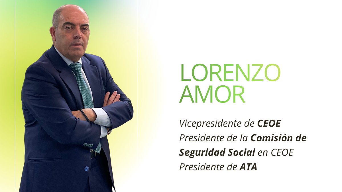autonomosata's tweet photo. Enhorabuena @lorenzoamor_ata.
Revalidas tu cargo como vicepresidente de @CEOE_ES y añades responsabilidades como presidente de la Comisión de Seguridad Social dentro de la Confederación.

El compromiso con los españoles es fuerte y trae mucho trabajo por delante.  Un trabajo ilusionante ...

Pensiones, incapacidad, RETA y absentismo serán temas que estarán en agenda los próximos meses.

💪Desde @autonomosata te acompañamos en esta responsabilidad y te animamos a no desfallecer.🦾