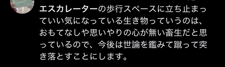 NAGOYA_iJU's tweet photo. 【閲覧注意】
エスカレーターの話題で大量に現れる暴力的なひとたち。

名古屋にも、条例前にはこういった暴力的な歩行マンたちが居たはず。でも今では消えた。施行たった2年で。

つまり、行政が積極的に啓発すれば暴力的な人は東京でもいなくなり、みんな安心できる。みんなで全国導入求めてこ〜♡ https://t.co/davZ8sHyh7