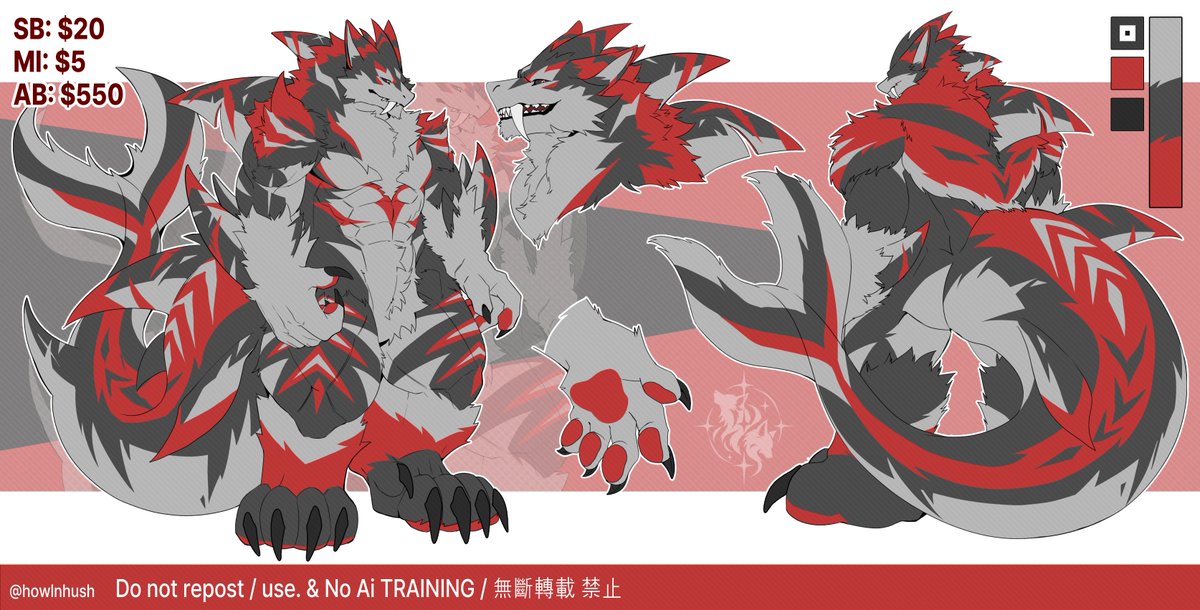 howlnhush's tweet photo. Collab Adoptable auction #3! 🦈🔥
Meet our final wolf shark!
Full rules here: https://t.co/k4dGtF3Top
Bids below ⬇️
PayPal / Payoneer (USD) / 계좌이체
[ Commercial use included if the bid hits $250 ]

#adoptable #adopt #characterdesign #auction #furry https://t.co/HiiiYRM5Kb