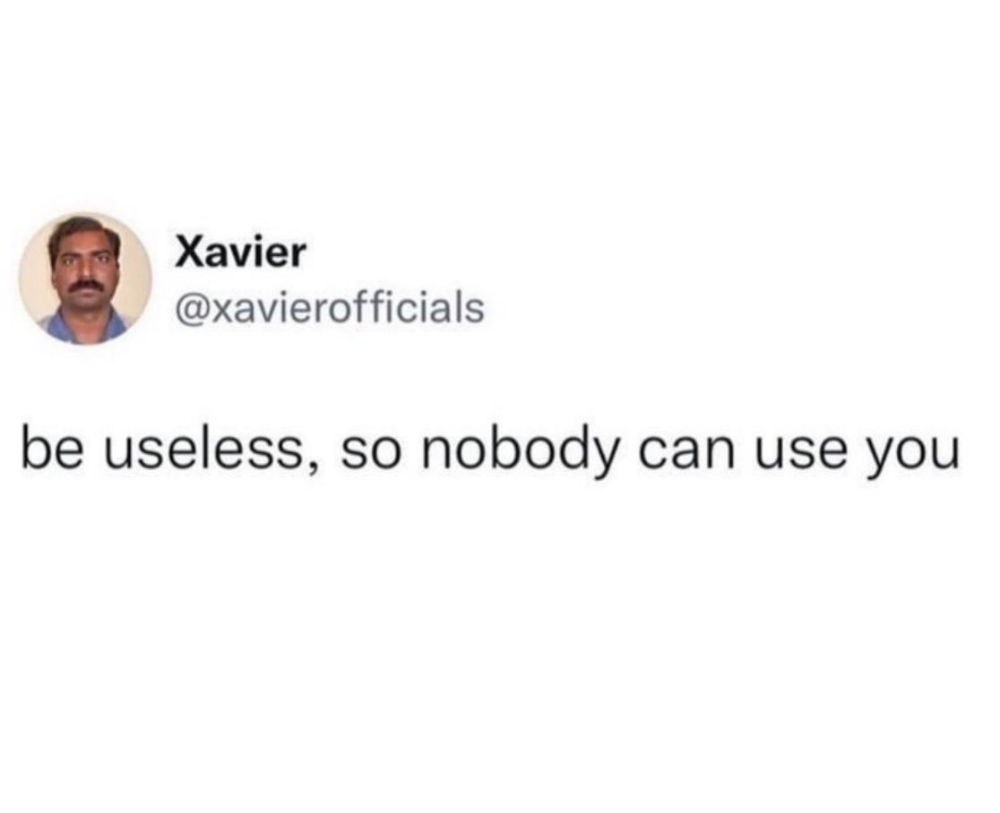 cattodata's tweet photo. คำคมวันนี้ ทำยังไงให้เอไอไม่แย่งงาน
be useless, so nobody can use you 😌 https://t.co/1GLkbEN2vc