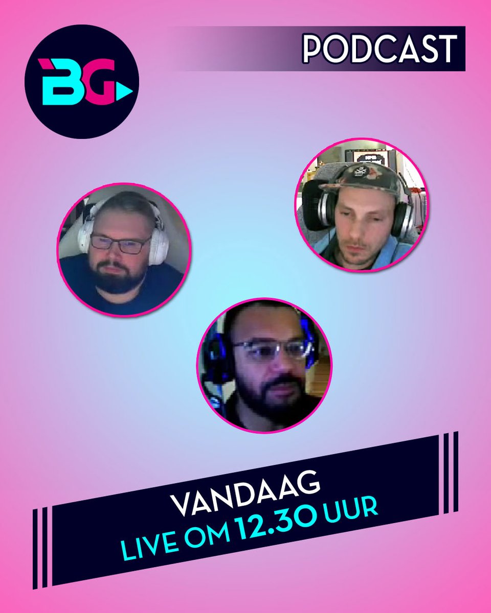 BeyondGamingBe's tweet photo. Last minute nieuws! Onze podcasters gaan vandaag om 12.30 uur LIVE! 🔥 Zorg dat je erbij bent, want ze hebben weer veel te bespreken! 🎮🎧Tot straks! 

#podcast #podcasters #games #gamepodcast #livepodcast https://t.co/m49CnNhshN