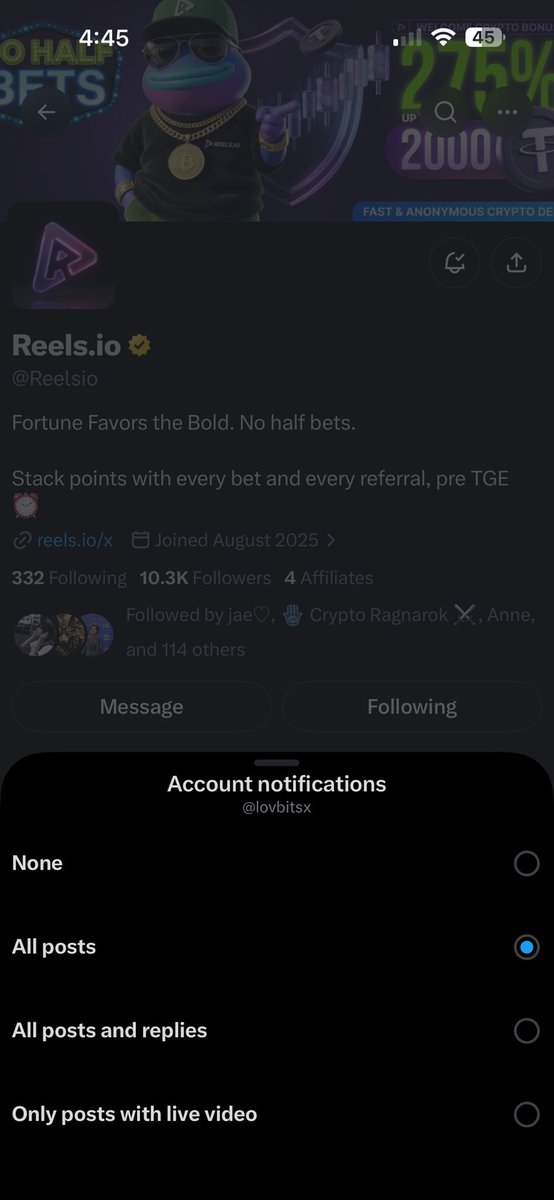 lovbitsx's tweet photo. @Grandiusol @Reelsio Thank you! https://t.co/V17QxHGJUl
