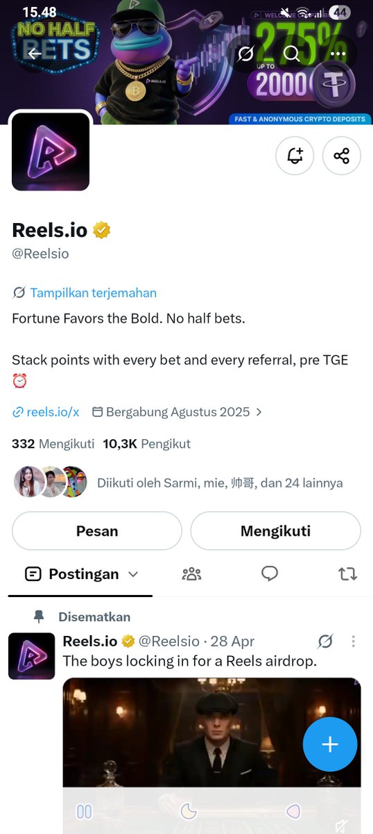 ezypickz's tweet photo. @CryptoWithCGA @Reelsio Reelsio https://t.co/vtT1Dfv8U5